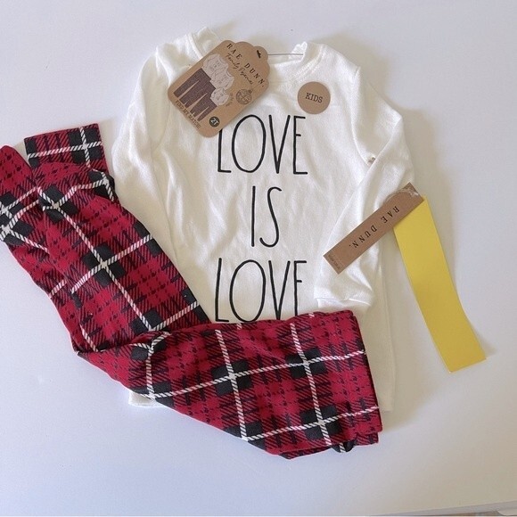 Rae Dunn Toddler Love Is Love PJ Set - Picture 1 of 5